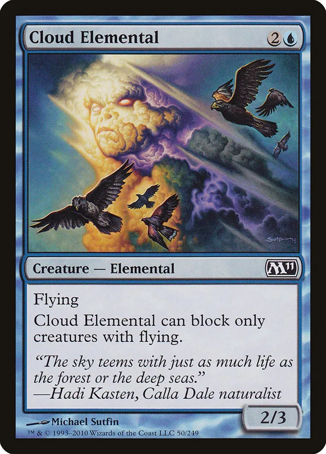 2010 Magic 2011 Cloud Elemental common #50 common card image