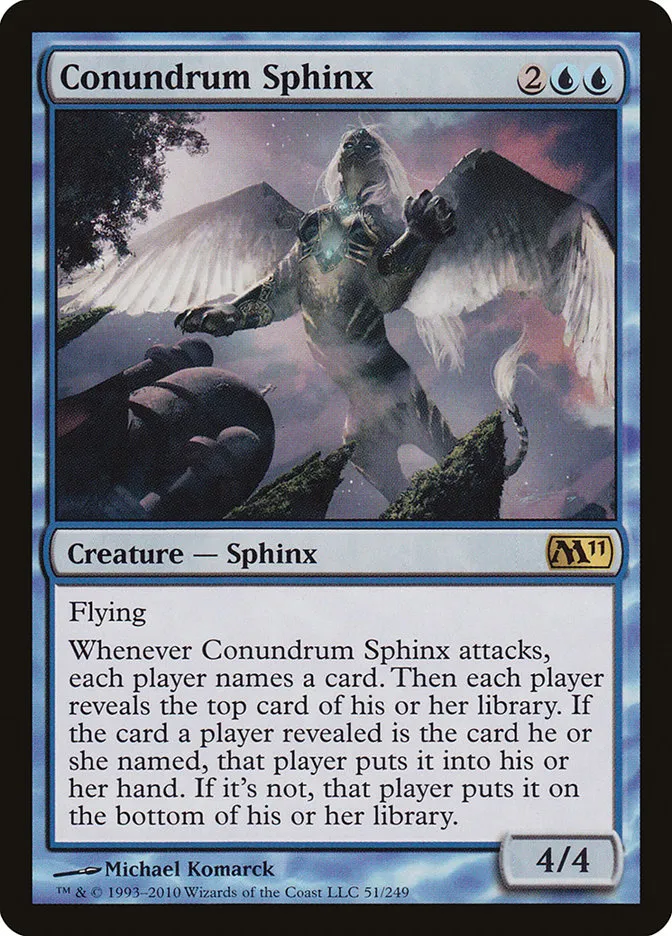 2010 Magic 2011 Conundrum Sphinx rare #51 rare card image
