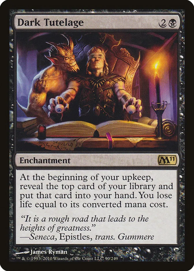 2010 Magic 2011 Dark Tutelage rare #90 rare card image