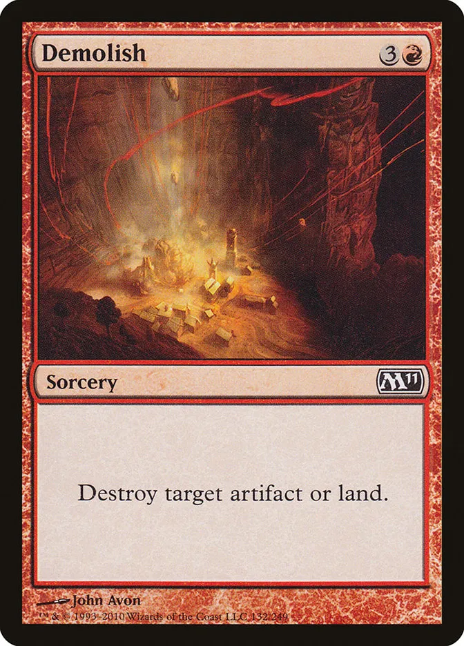 2010 Magic 2011 Demolish common #132 common card image