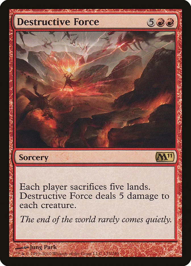 2010 Magic 2011 Destructive Force rare #133 rare card image