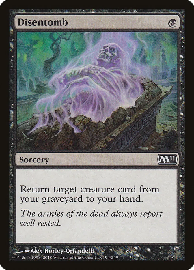 2010 Magic 2011 Disentomb common #94 common card image
