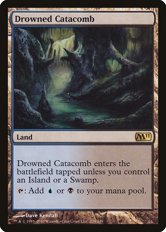 2010 Magic 2011 Drowned Catacomb rare #224 rare card image