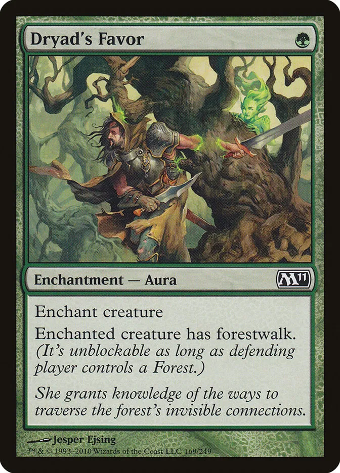 2010 Magic 2011 Dryad's Favor #169 common card image