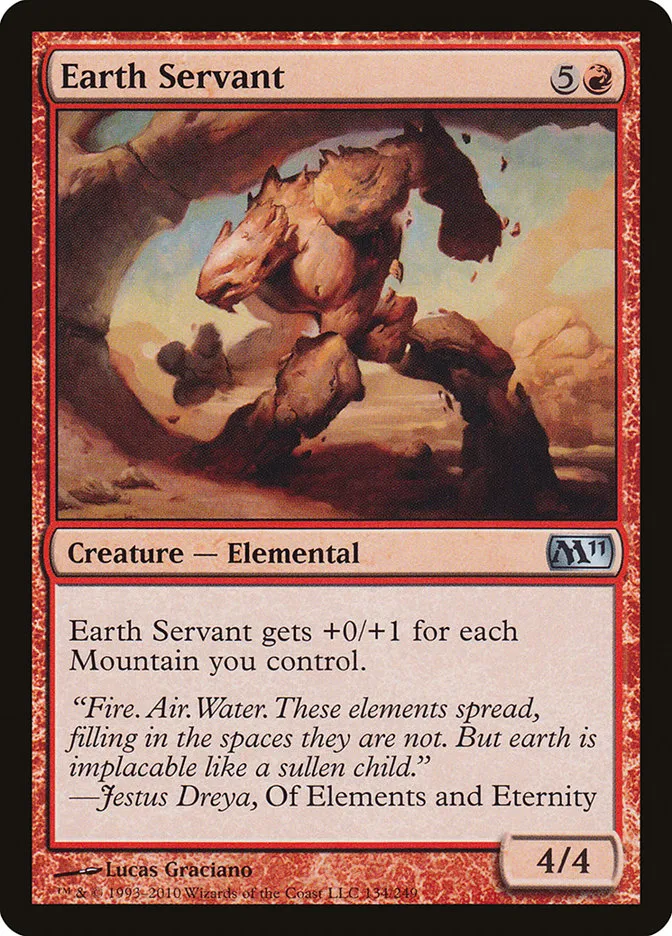 2010 Magic 2011 Earth Servant uncommon #134 uncommon card image