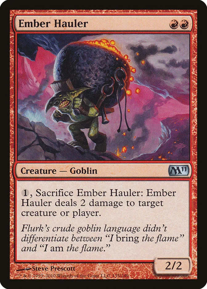 2010 Magic 2011 Ember Hauler uncommon #135 uncommon card image