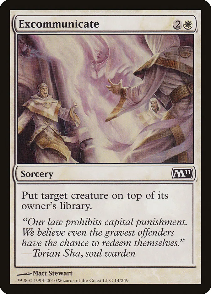 2010 Magic 2011 Excommunicate common #14 common card image