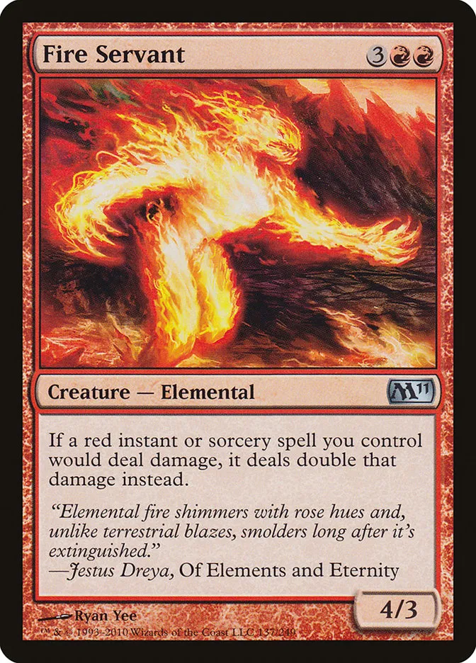 2010 Magic 2011 Fire Servant uncommon #137 uncommon card image