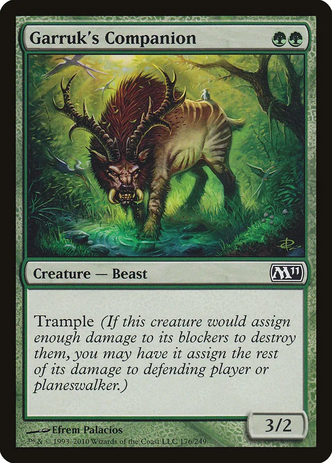2010 Magic 2011 Garruk's Companion #176 common card image