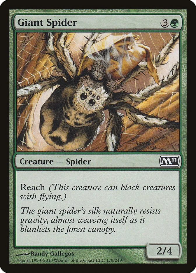 2010 Magic 2011 Giant Spider common #179 common card image