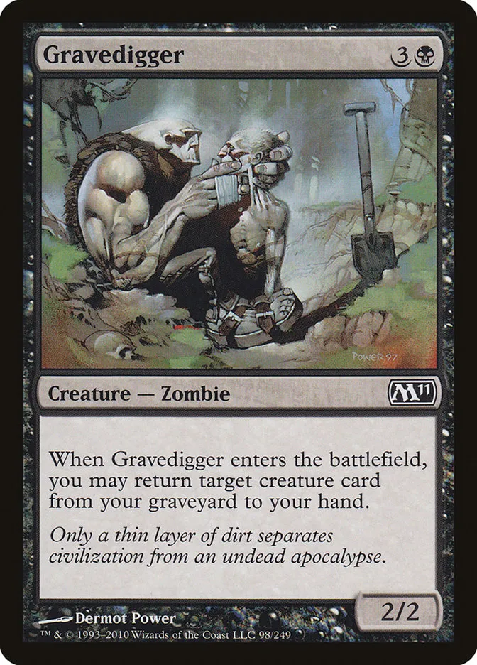 2010 Magic 2011 Gravedigger common #98 common card image