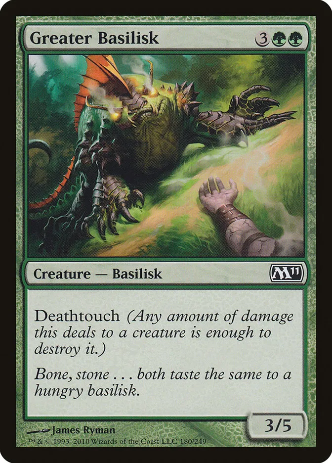 2010 Magic 2011 Greater Basilisk #180 common card image