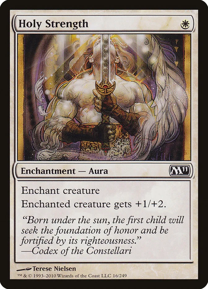2010 Magic 2011 Holy Strength common #16 common card image