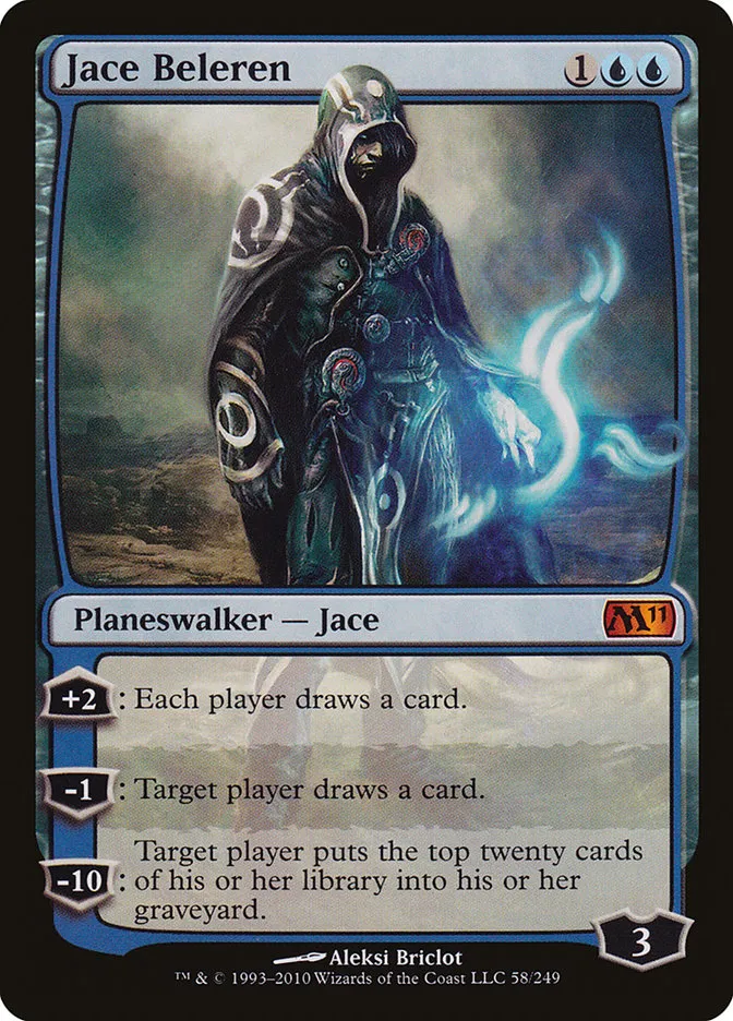 2010 Magic 2011 Jace Beleren mythic #58 mythic card image