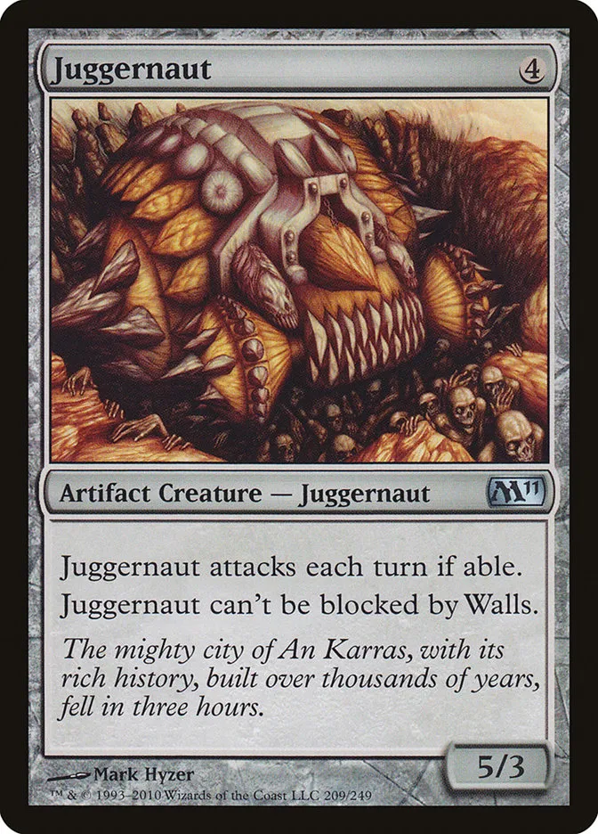 2010 Magic 2011 Juggernaut uncommon #209 uncommon card image