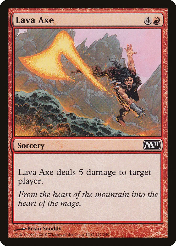 2010 Magic 2011 Lava Axe common #147 common card image