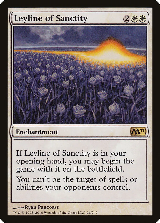 2010 Magic 2011 Leyline of Sanctity #21 rare card image