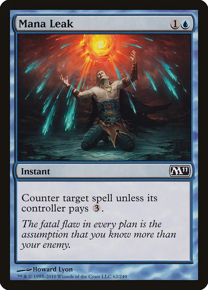 2010 Magic 2011 Mana Leak common #62 common card image