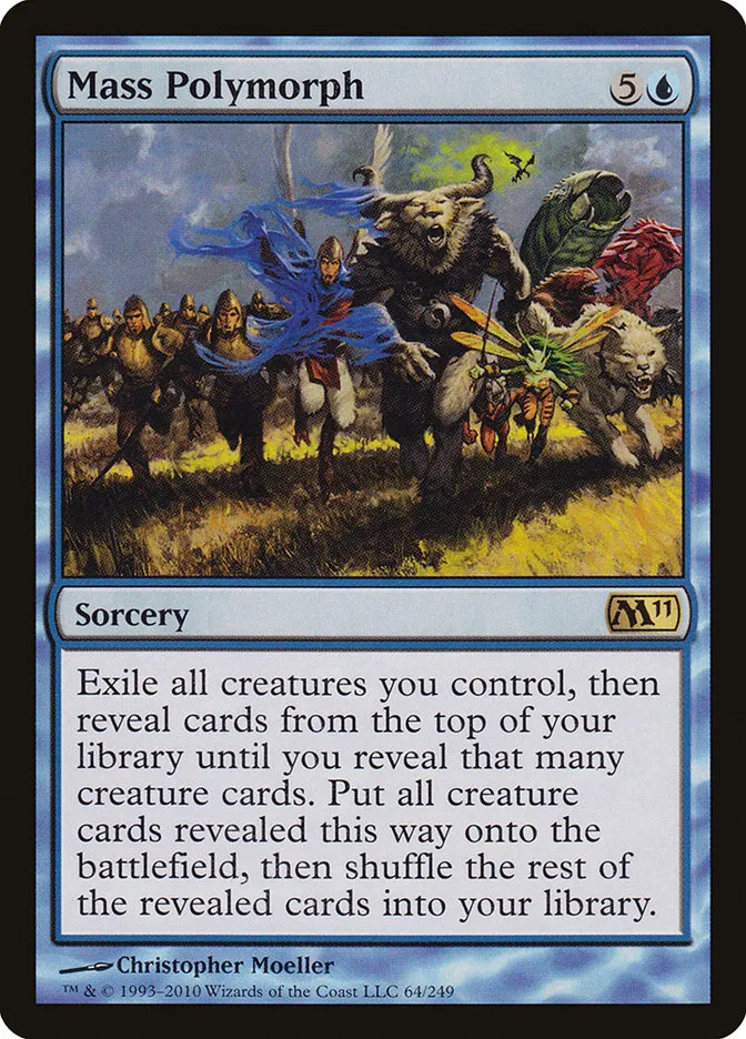 2010 Magic 2011 Mass Polymorph rare #64 rare card image