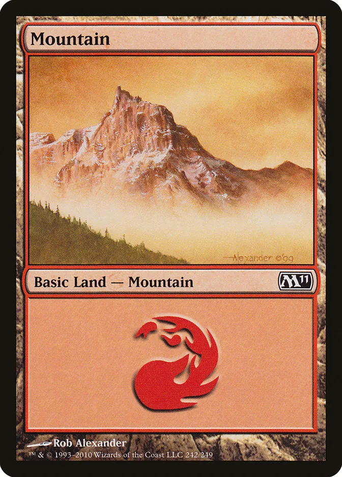 2010 Magic 2011 Mountain common #242 common card image
