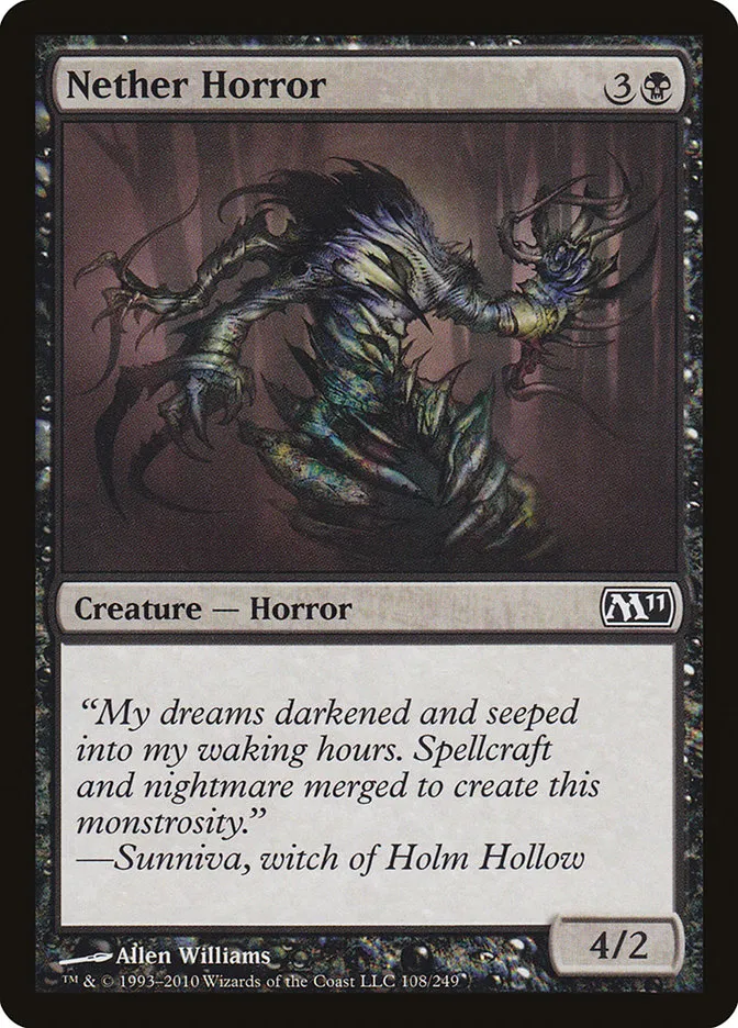 2010 Magic 2011 Nether Horror common #108 common card image