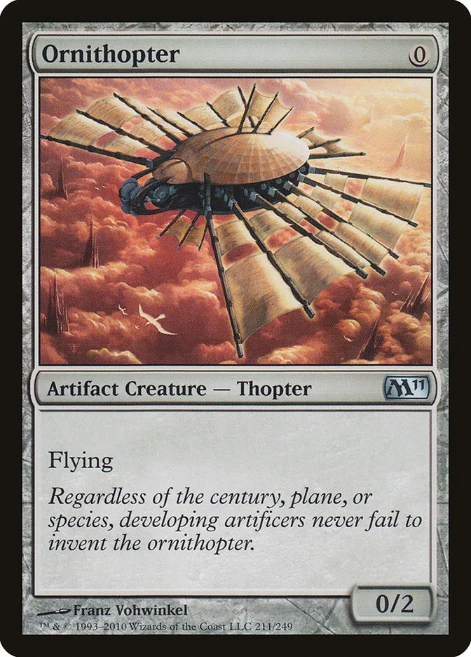 2010 Magic 2011 Ornithopter uncommon #211 uncommon card image