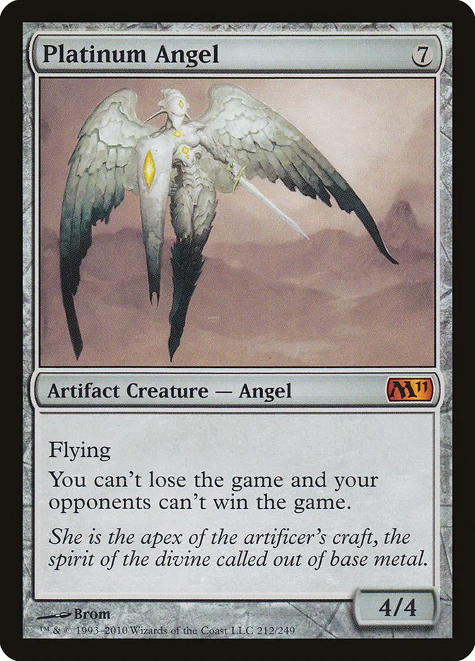 2010 Magic 2011 Platinum Angel #212 mythic card image