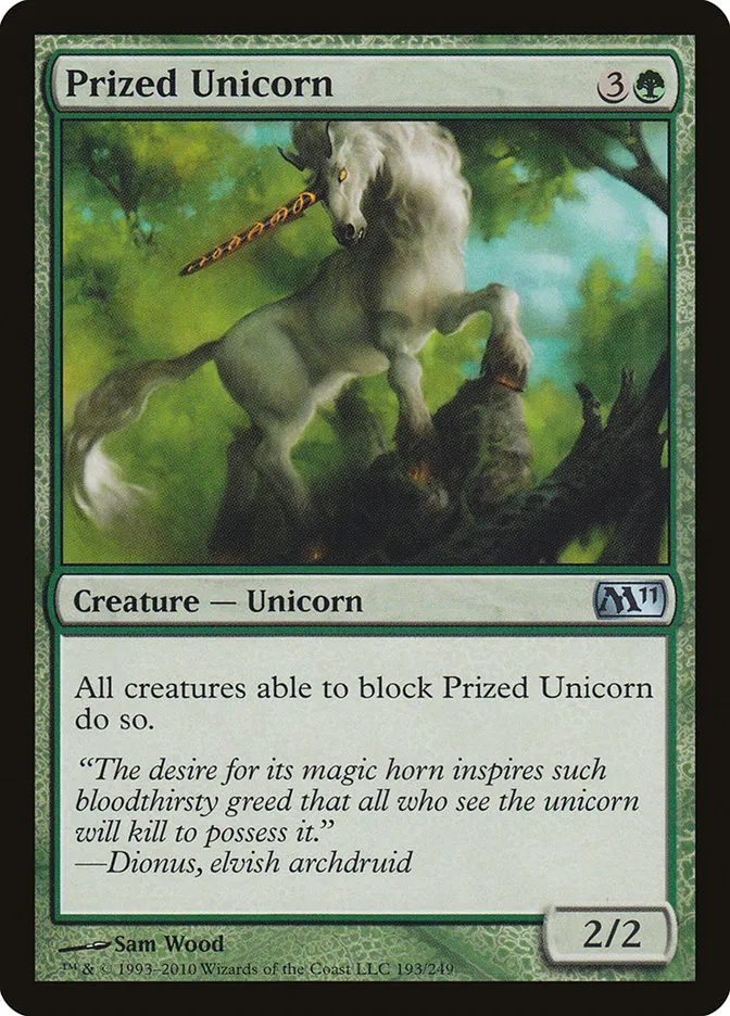 2010 Magic 2011 Prized Unicorn #193 uncommon card image