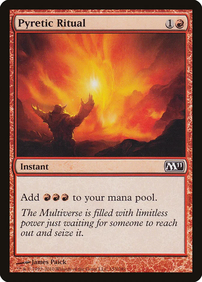 2010 Magic 2011 Pyretic Ritual common #153 common card image