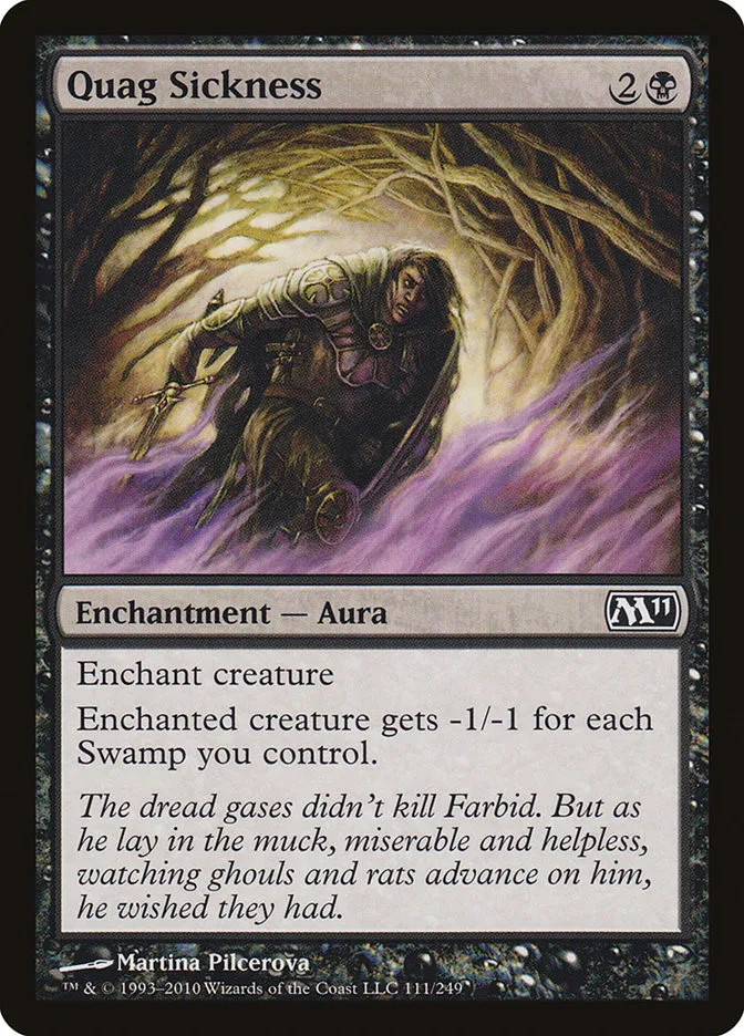 2010 Magic 2011 Quag Sickness common #111 common card image