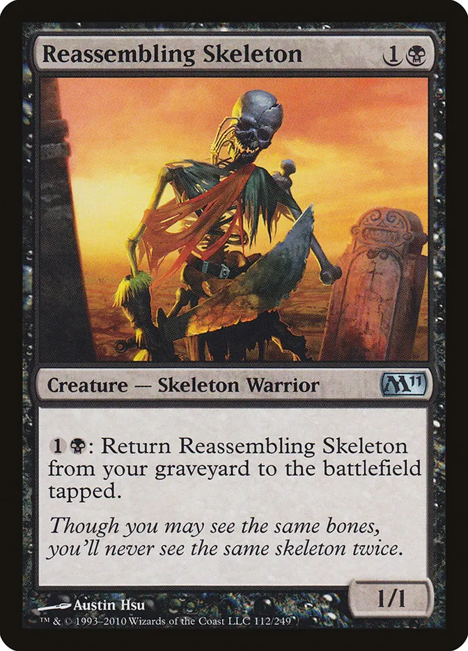 2010 Magic 2011 Reassembling Skeleton uncommon #112 uncommon card image