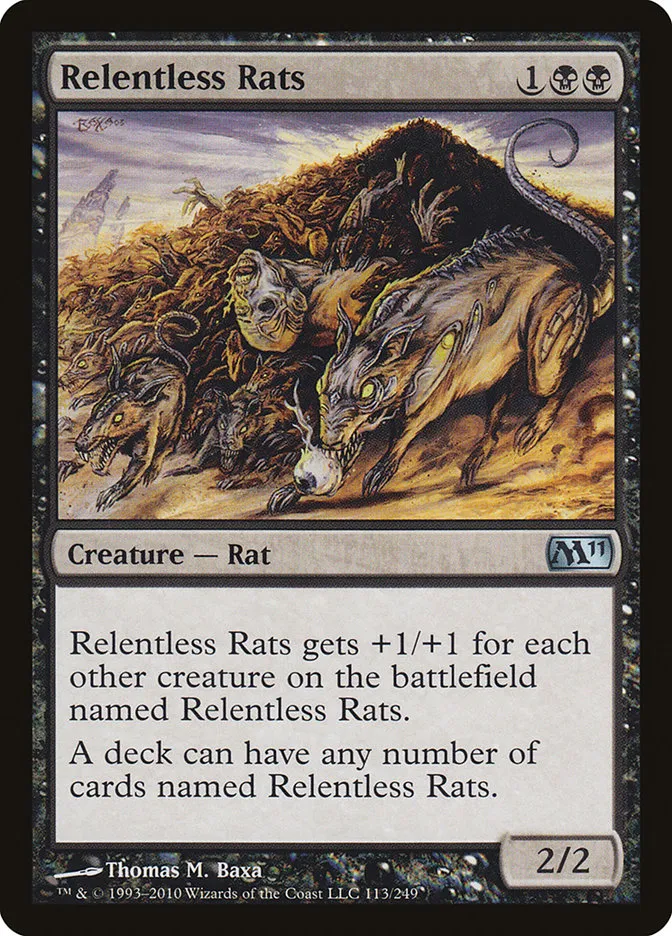 2010 Magic 2011 Relentless Rats uncommon #113 uncommon card image