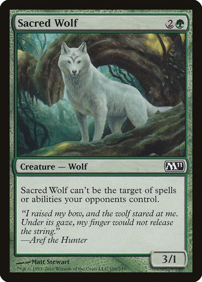 2010 Magic 2011 Sacred Wolf common #196 common card image