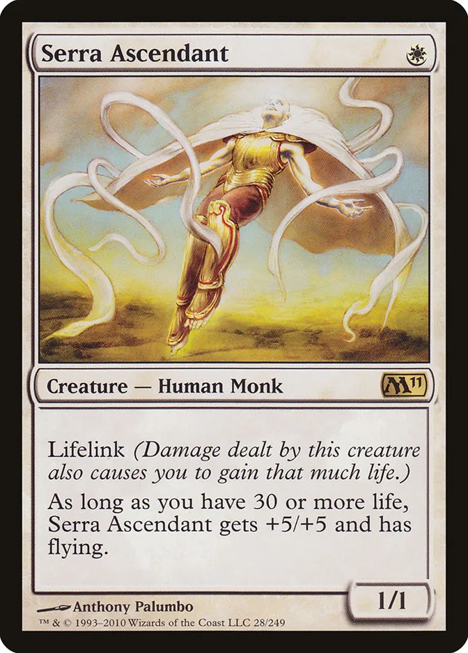 2010 Magic 2011 Serra Ascendant rare #28 rare card image