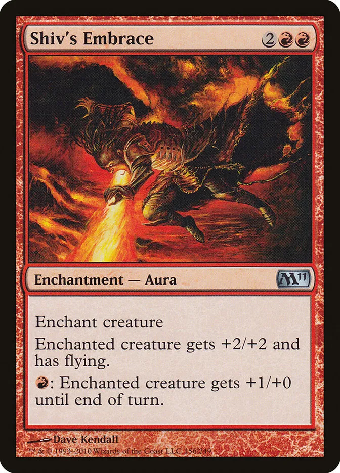 2010 Magic 2011 Shiv's Embrace #156 uncommon card image