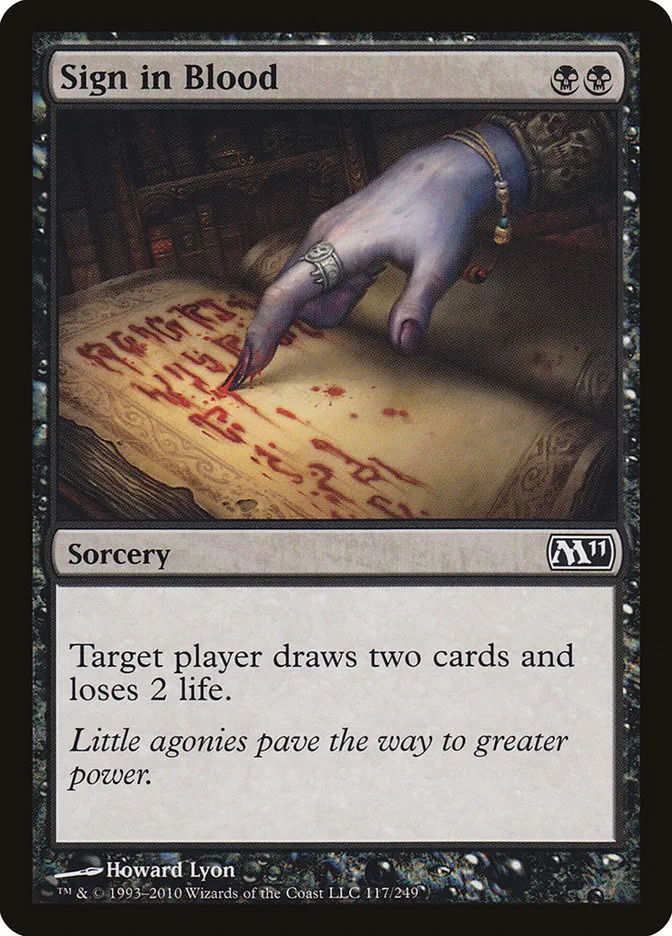 2010 Magic 2011 Sign in Blood #117 common card image