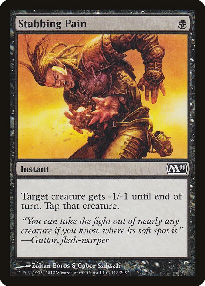 2010 Magic 2011 Stabbing Pain common #118 common card image