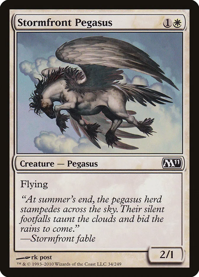 2010 Magic 2011 Stormfront Pegasus #34 common card image