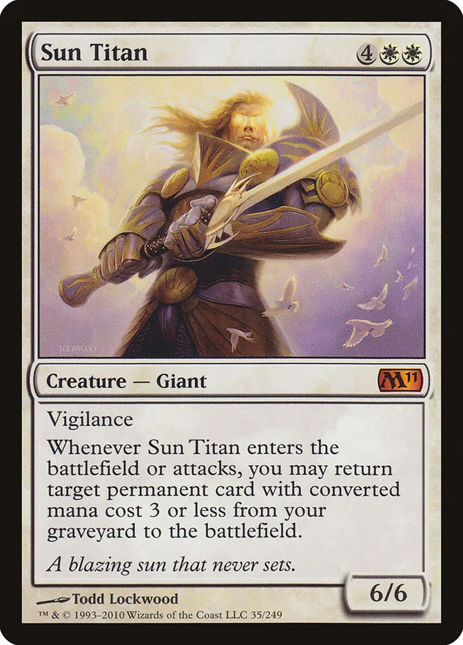 2010 Magic 2011 Sun Titan mythic #35 mythic card image