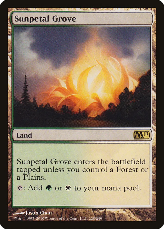2010 Magic 2011 Sunpetal Grove #228 rare card image