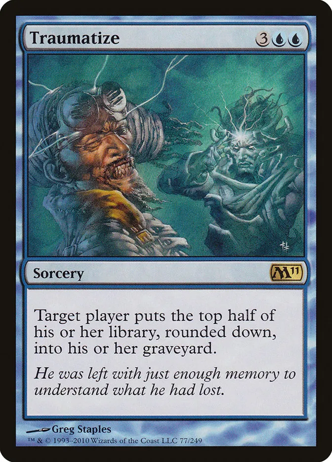 2010 Magic 2011 Traumatize rare #77 rare card image