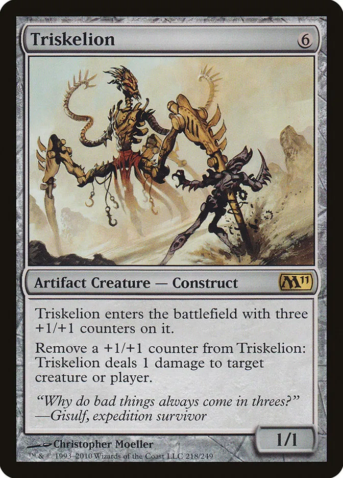 2010 Magic 2011 Triskelion #218 rare card image
