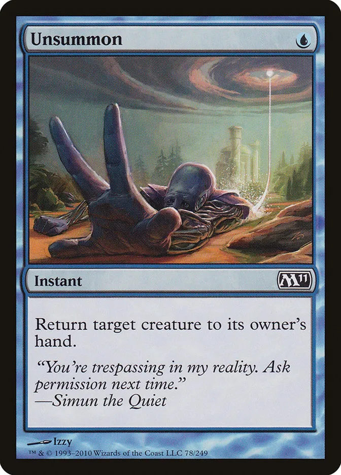2010 Magic 2011 Unsummon common #78 common card image