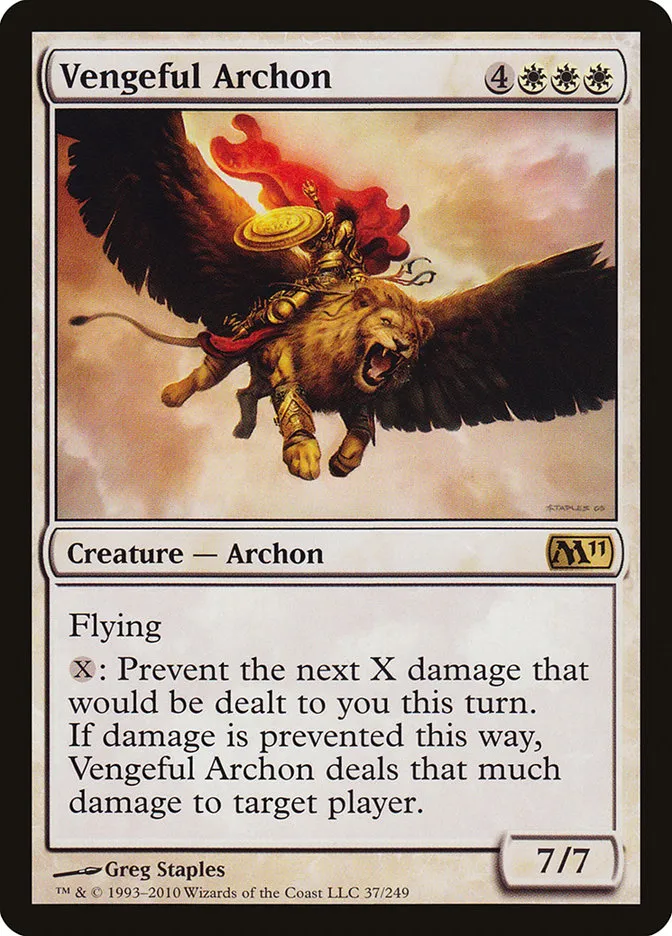 2010 Magic 2011 Vengeful Archon #37 rare card image