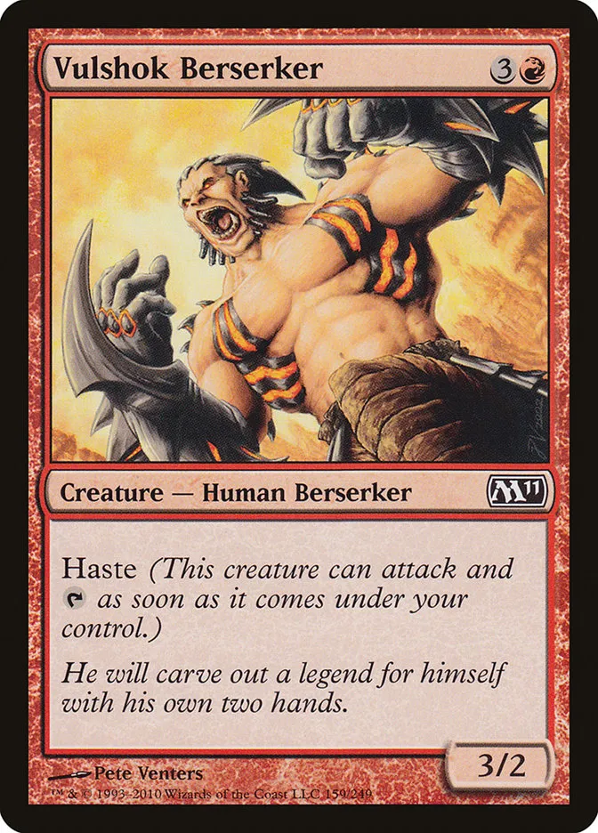 2010 Magic 2011 Vulshok Berserker common #159 common card image