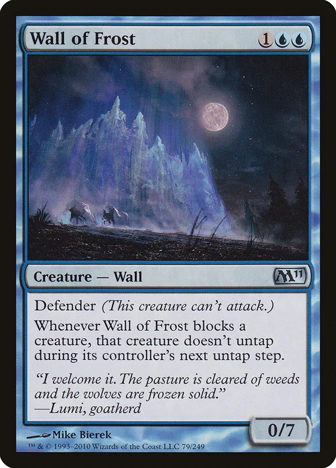2010 Magic 2011 Wall of Frost #79 uncommon card image