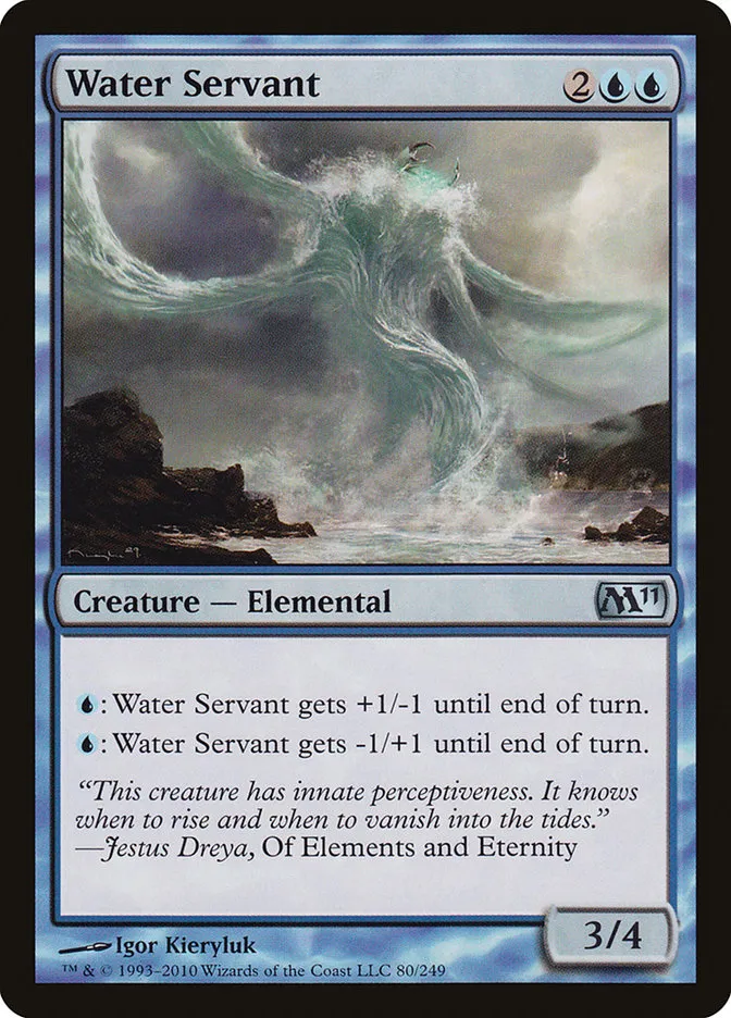 2010 Magic 2011 Water Servant uncommon #80 uncommon card image