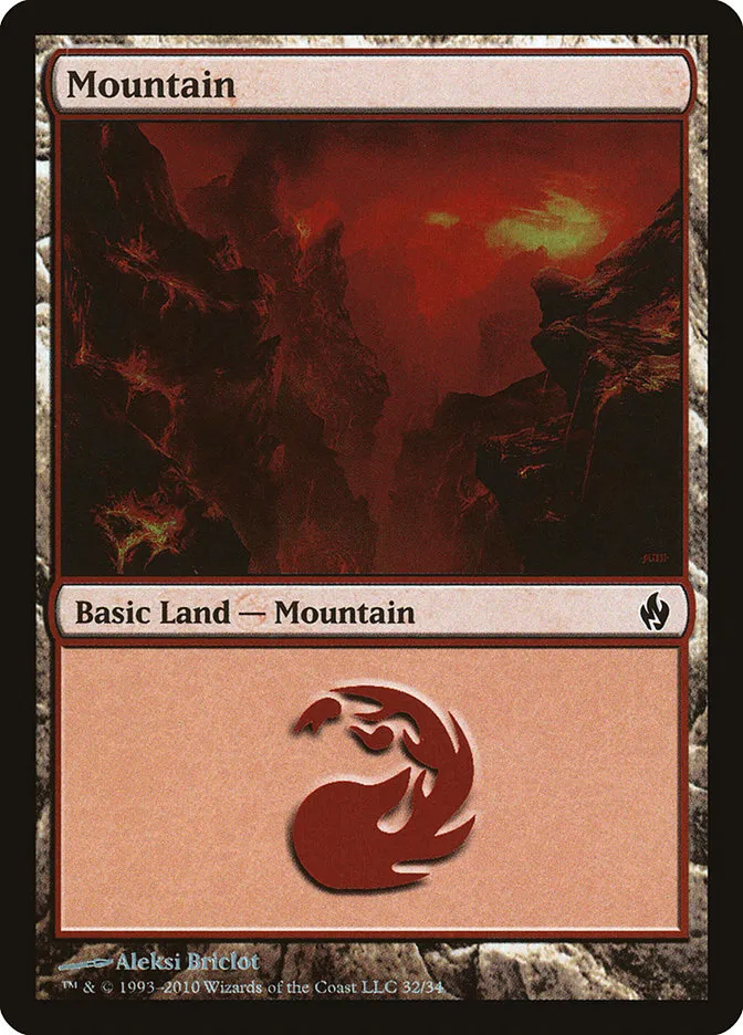 2010 Premium Deck Series: Fire and Lightning Mountain common #32 common card image