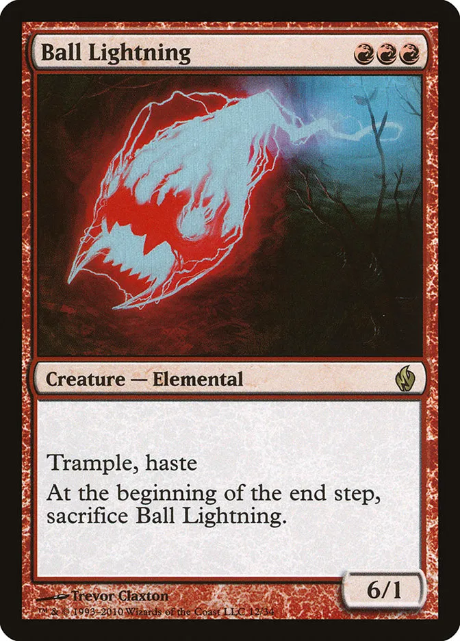 2010 Premium Deck Series: Fire and Lightning Ball Lightning rare #12 rare card image
