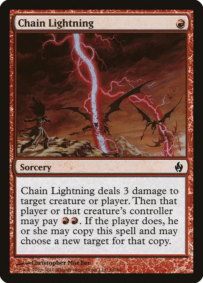 2010 Premium Deck Series: Fire and Lightning Chain Lightning common #16 common card image